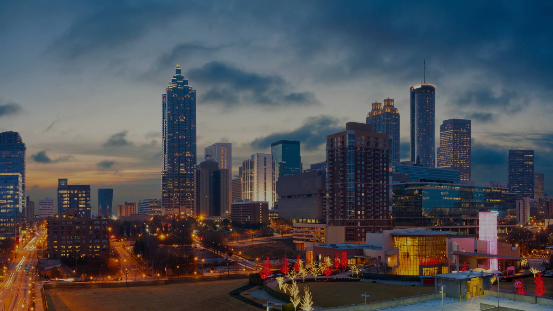 Cityscape at night time